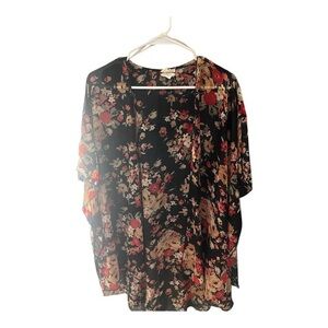 Emory Park Black Floral kimono
